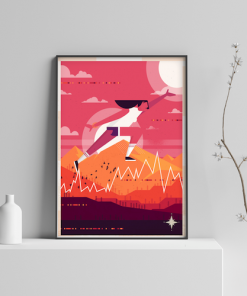 Connected Running Art Print by Visual Omelette