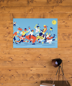The Joy of Running Art Print by Gus Scott