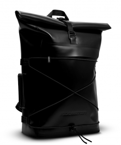 Kilometer Studios Pannier Rolltop bag, black, standing upright