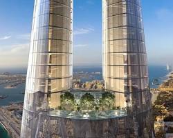 ناطحة السحاب سيل (Ciel Tower) في دبي مارينا بتصميمها الهندسي المبتكر لعام 2026.