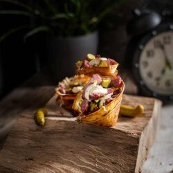 Pastrami Tortilla Cones vom Grill Rezept