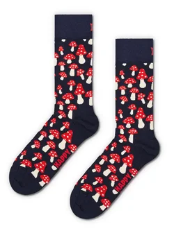 Fliegenpilz-Muster auf Socken der Marke Happy Socks