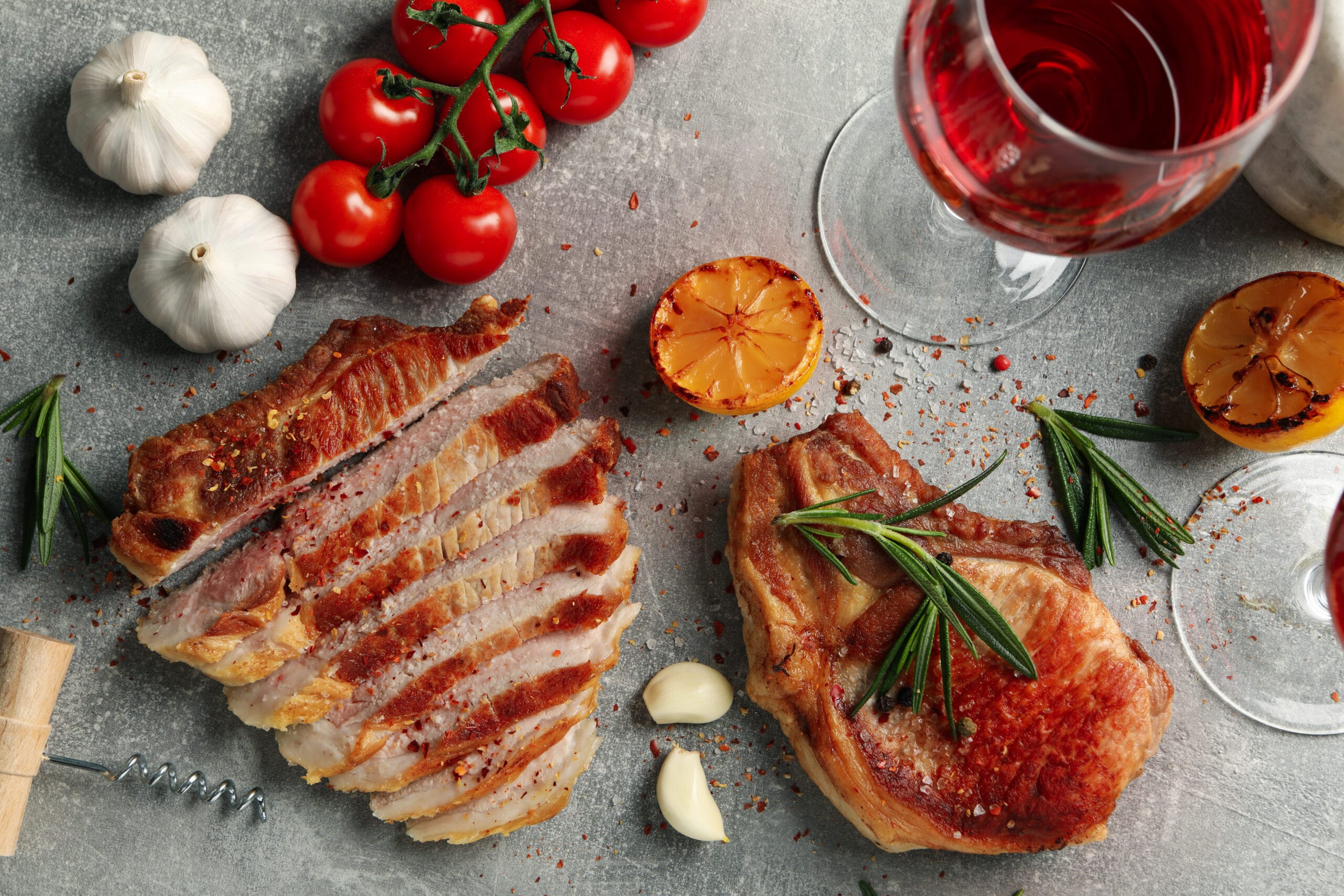 Wine Pairing Classes 2 Composition With Fried Steaks Wine And Vegetables Rnvt32L Scaled