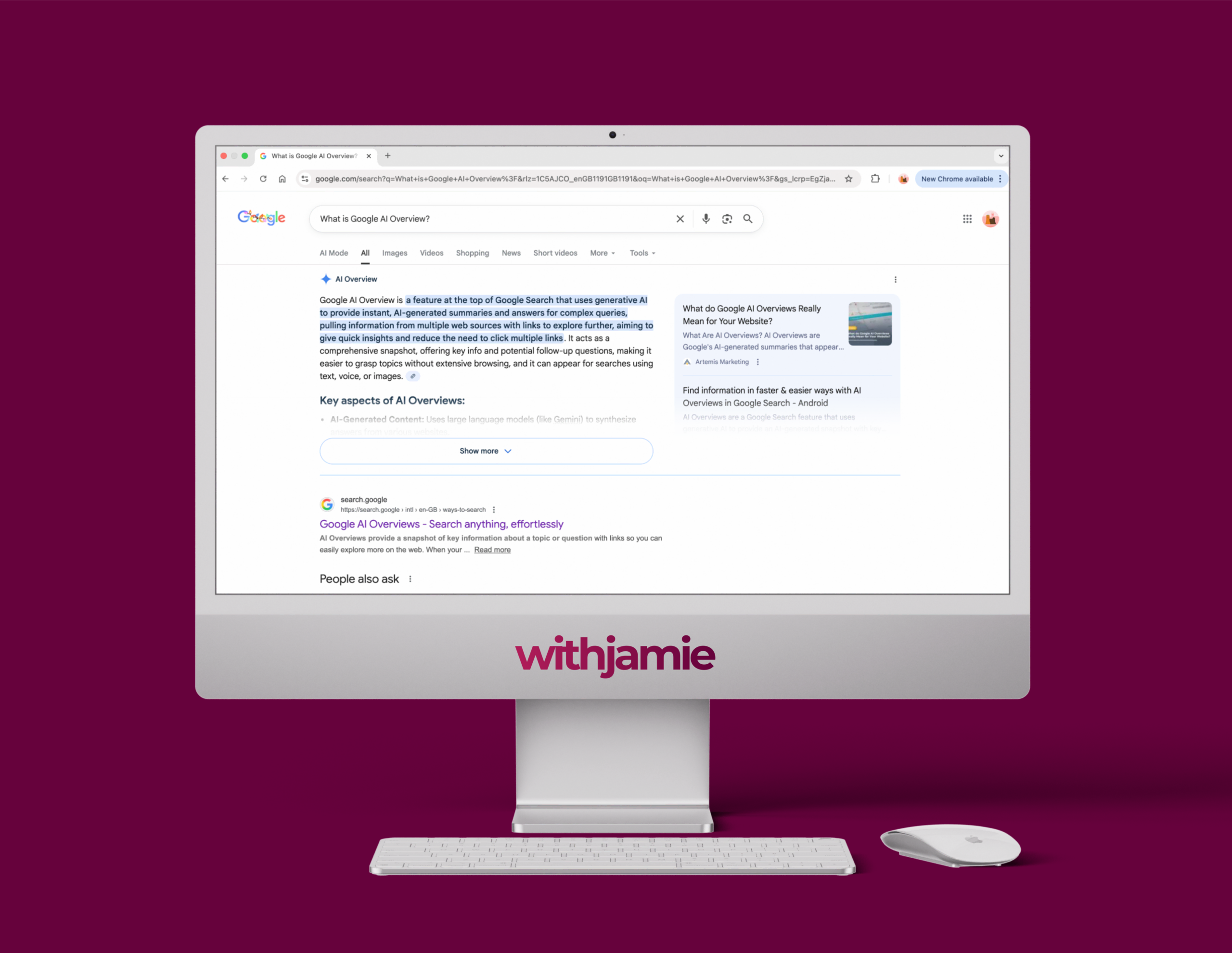 A Google Search result for 'What is Google AI Overview?'