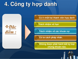 Trách nhiệm tài sản của các thành viên trong công ty hợp danh?