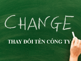 Những điều cần biết về hồ sơ thay đổi tên doanh nghiệp