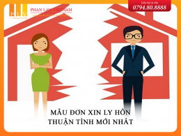 Mẫu đơn xin ly hôn thuận tình mới nhất.