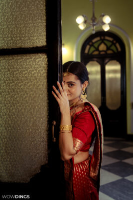 beautiful portrait picture of a bengali bride