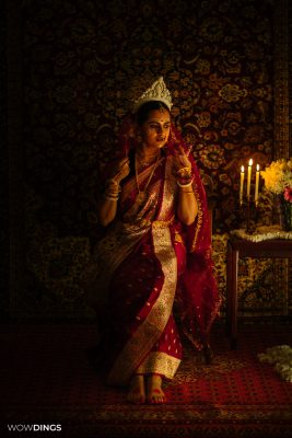 Bengali Bride portrait, Cross culture wedding photography in kolkata by wowdings