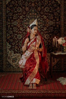 Bengali Bride portrait, Cross culture wedding photography in kolkata by wowdings