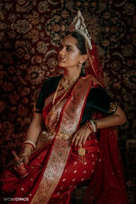 Bengali Bride portrait, Cross culture wedding photography in kolkata by wowdings