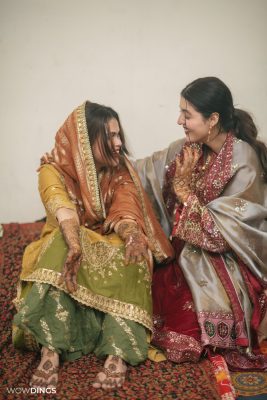 muslim bride wearing traditional attire