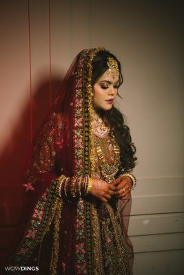 muslim bride in traditional Islamic attire