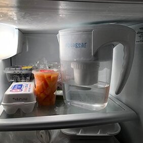 Aquagear Water Filter Pitcher Review: (Tested To NSF Standards) 7 Aquagear Pitcher in fridge space