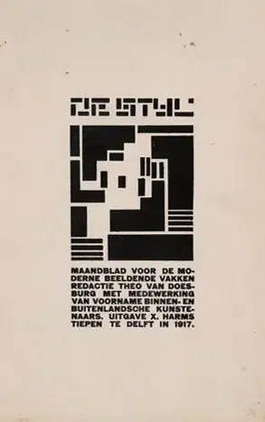 Couverture du numero 1 de De Stijl octobre 1917