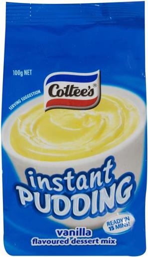 COTTEES VANILLA INSTANT PUDDING 100GM Pack Size: 12