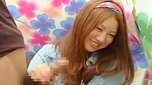 Amateur girl Blush handjob japanese cfnm 2044