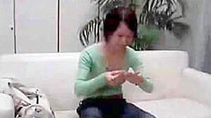 Naive amateur girl embarrassed but I even got a blowjob