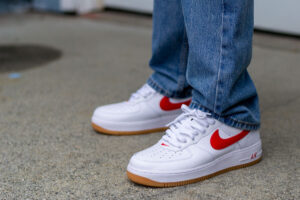 Nike Air Force 1 Color of the Month White University Red On Feet WDYWT