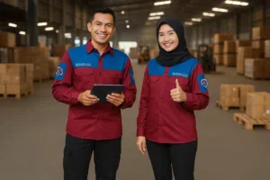 Proses pengemasan premium barang besar sebelum dikirim ke Sangatta