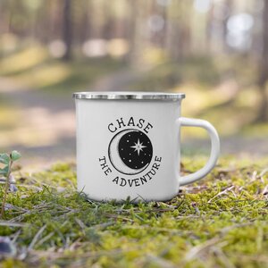Chase The Adventure Enamel Mug
