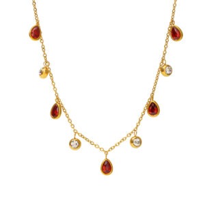 Designer with white zircon