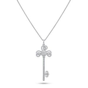 7mm Cushion Cut Halo Pendant in 925 Sterling Silver Multi-Color