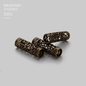 Бусина латунная "Трубочка" широкая.