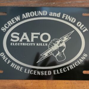 SAFO Electrician Custom Plate