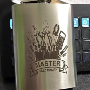 Master Electrician 8oz Flask