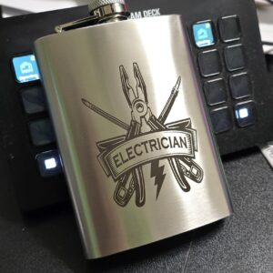 Electrician 8oz Flask