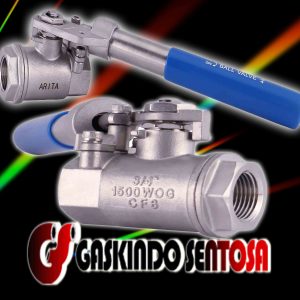 ARITA Spring Return Deadman Handle Ball Valve 3/4" Stainless Steel 304 Full Port 1500 PSI Female NPT, jual deadman valve
