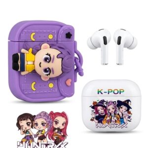 Audífonos Inalámbricos Bluetooth AH-A34 K-Pop Morado con Estuche Protector y Funda Decorativa