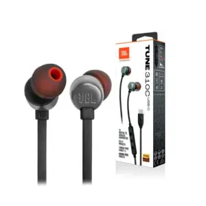 Audífonos JBL Tune 310C USB-C Negros con Cable Tipo C - Sonido Pure Bass y Micrófono Integrado