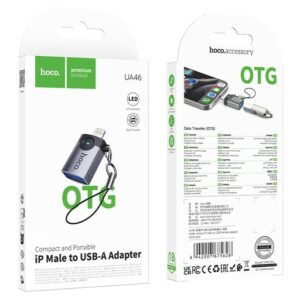 Adaptador Hoco UA46 Victory Lightning Macho a USB Hembra - Convertidor OTG para iPhone