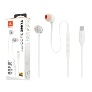 Audífonos JBL Tune 310C USB-C Blanco / White con Cable Tipo C - Sonido Pure Bass y Micrófono Integrado