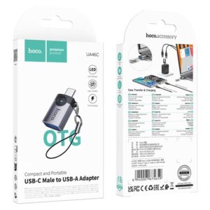 Adaptador Hoco UA46C Victory USB-C Macho a USB Hembra - Convertidor OTG para Dispositivos Tipo C