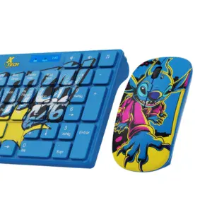 Combo de Teclado y Mouse Inalámbrico Xtech Edición Especial Disney Stitch 626