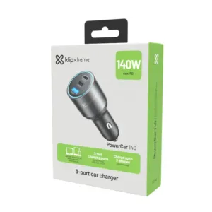 KX Car Charger 140W KCC-140 2xUSB-C PD + USB-A QC