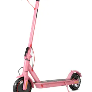 Scooter Eléctrico MK083 350W 36V - Velocidad 25km/h, Autonomía 25km, Llanta Sólida 8.5” Rosado