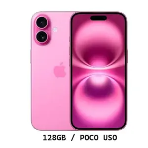 Iphone 16 Pink 128gb, E-SIM, Bateria 100% USADO