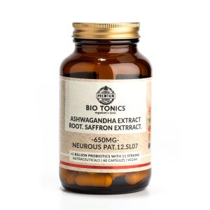 Bio Tonics Ashwagandha & Root Saffron Extract 650mg 60caps