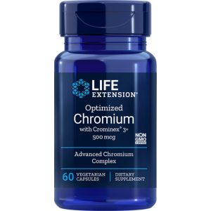 Life Extension Optimized Chromium Wιτη Crominex 3+ 500Mcg X 60 Veg. Caps