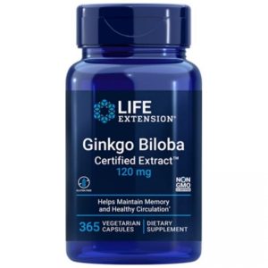 Life Extension Ginkgo Biloba Certified Extract 120Mg X 365 Caps