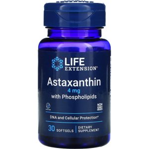 Life Extension Astaxanthin 4Mg With Phospholipids X 30 Softgels