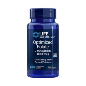 Life Extension Optimized Folate (L-Methylfolate 1000Mg) X 100 Veg. Tabs