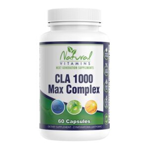 Natural Vitamins CLA Formula - 1000mg With Fish Oil - 60 Κάψουλες