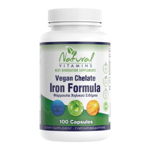 Natural Vitamins Vegan Iron Chelate - 100 Κάψουλες