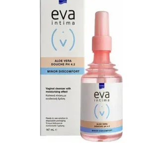 Intermed Eva Intima Aloe Vera Douche pH 4.2 Κολπική Πλύση με Εκχύλισμα Αλόης για Καθαρισμό & Ενυδάτωση του Κόλπου 147ml