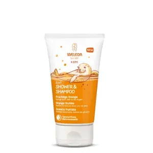 Weleda Kids Παιδικό Αφρόλουτρο & Σαμπουάν 2 σε 1 με Άρωμα Φρουτώδες Πορτοκάλι 150ml